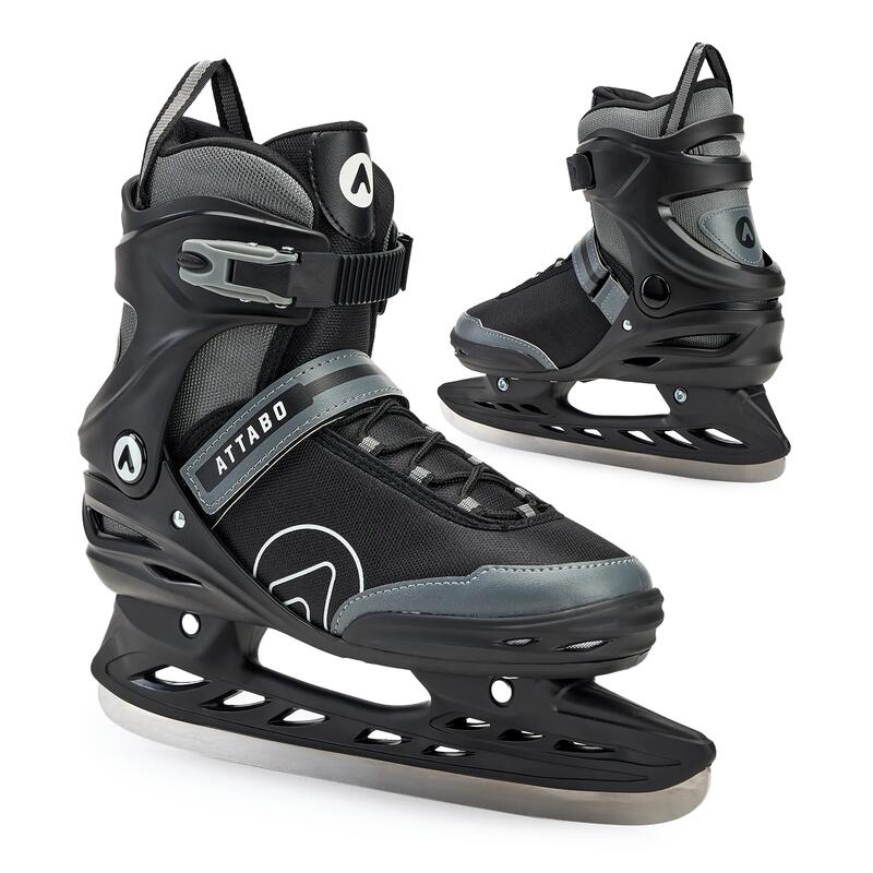 Patins Hockey Enfant Réglables ATTABO Frazer II – Acier Inoxydable, Tige Rigide | Taille Ajustable 31-42 | Pour Garçons Et Filles