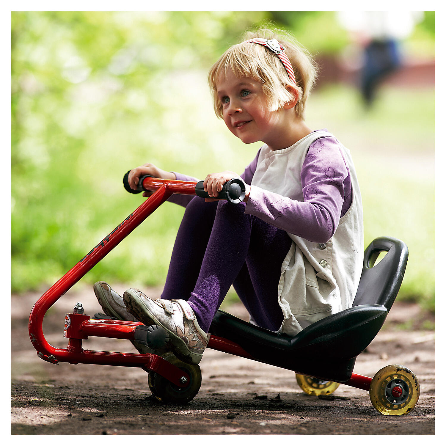 Viking Liegedreirad Hand Twister Scooter Unisex Rot 2/3