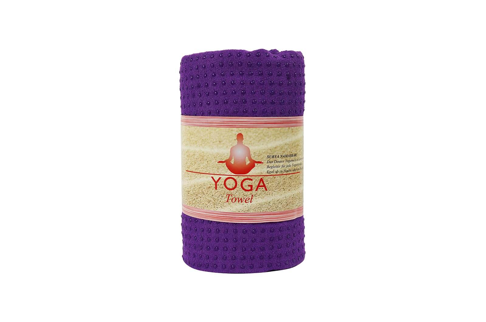 Serviette de yoga - Yoga - Antidérapante, microfibre - Deuser - Violette 2/4