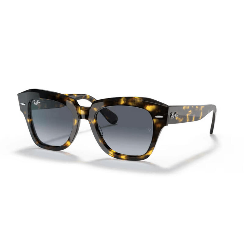 Ray Ban RB2186 Satate Street Havana gele zonnebril