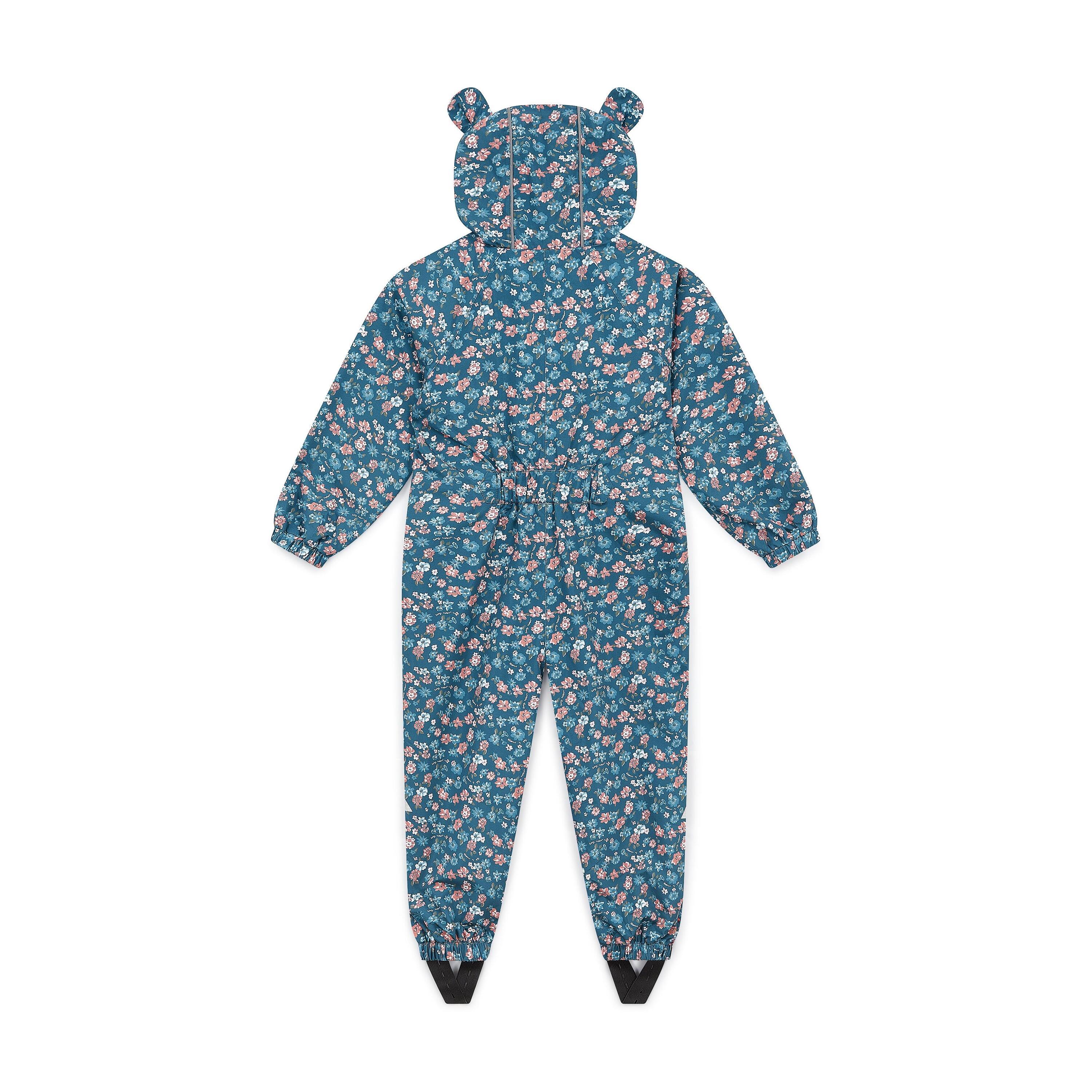 TOASTIE Floral Blue Rose Garden Waterproof Packable Puddlesuit