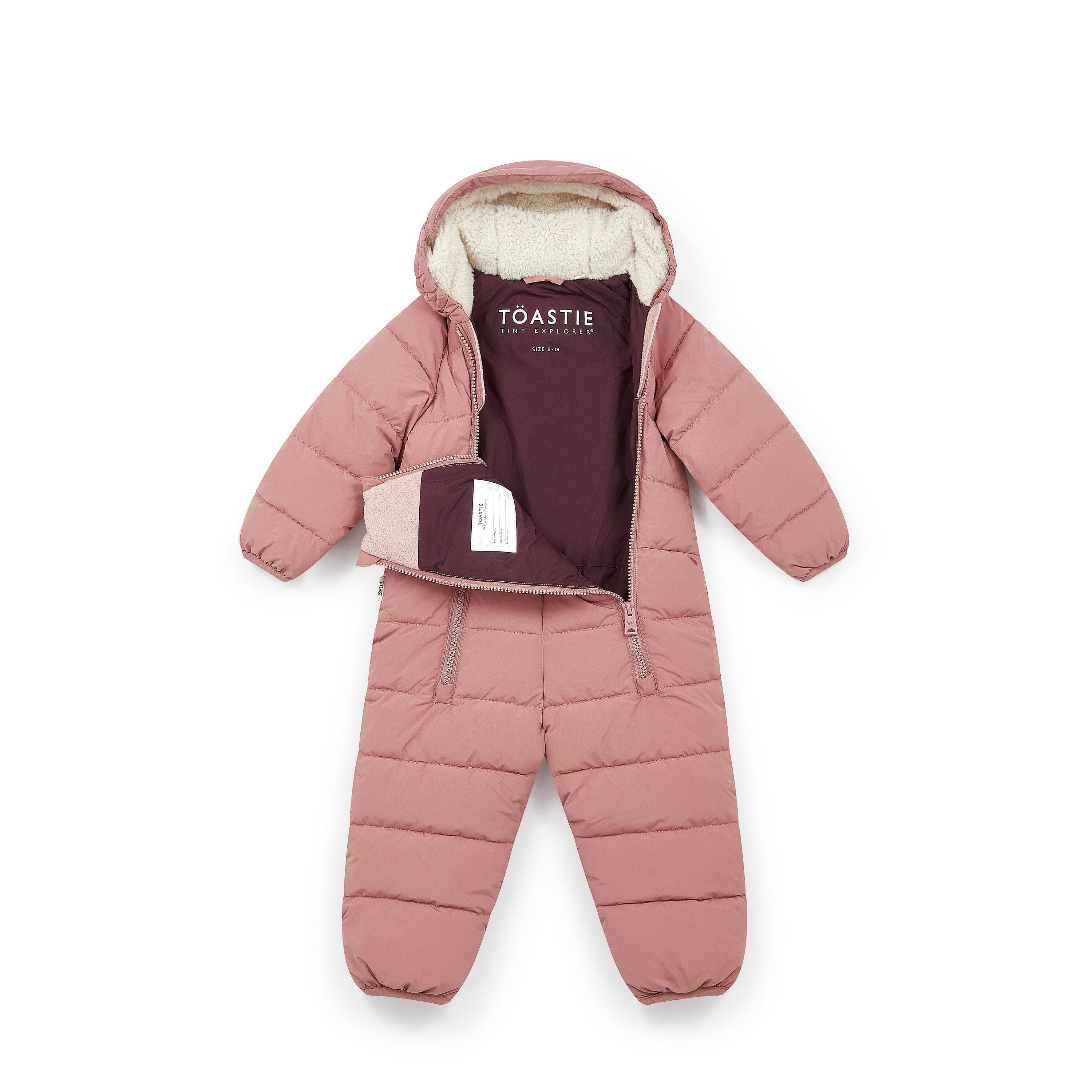 Damask Pink Quilted Onesie 3/7