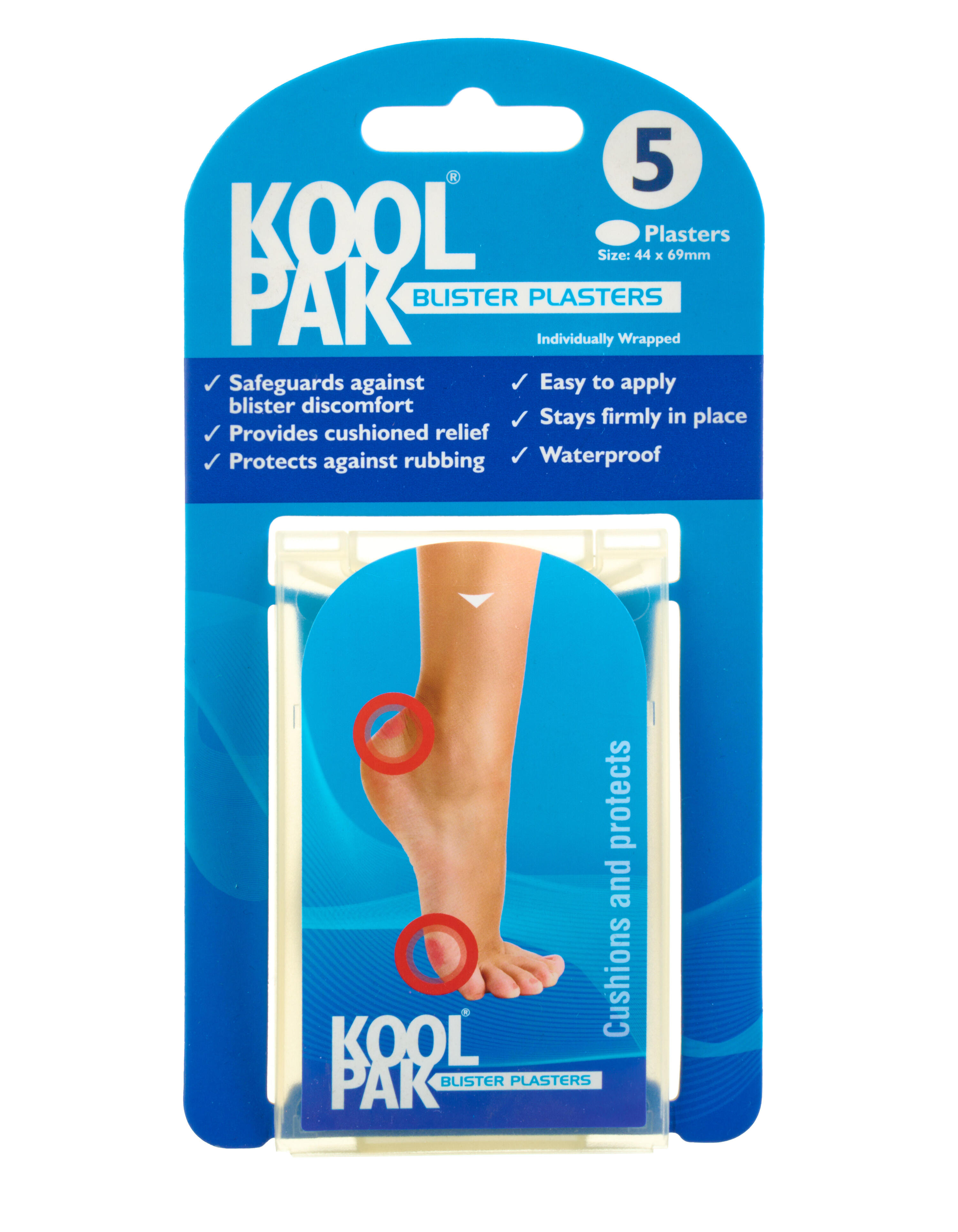 KOOLPAK Koolpak Blister Plasters - 4.4Cm X 6.0Cm (Pk 5) - Pack Of 24