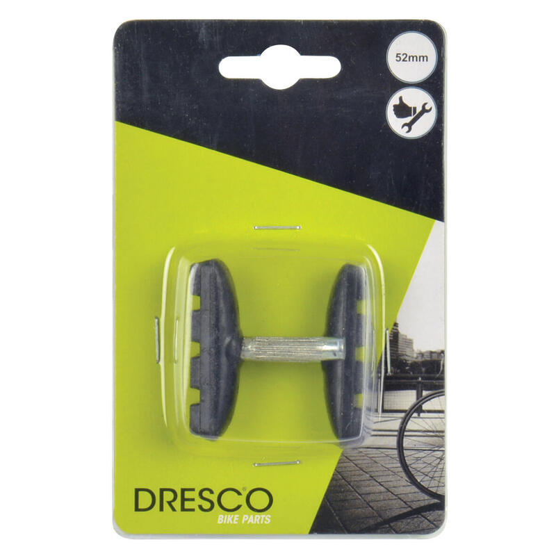 Dresco plaquettes de frein 52 mm métal noir/argent 2 pièces