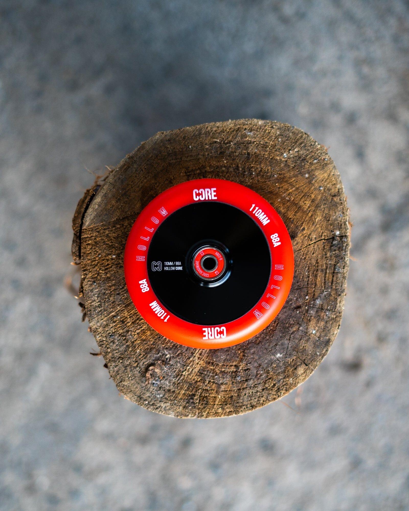 CORE Hollow Stunt Scooter Wheel V2 110mm - Red/Black 3/6