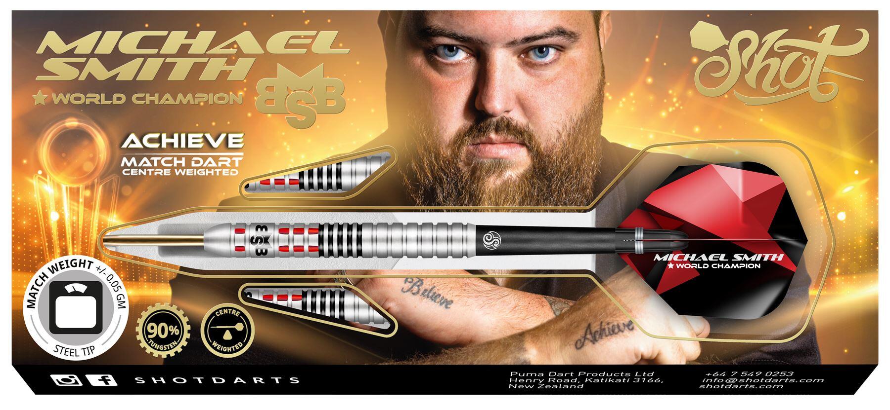 Shot! Michael Smith 90% Achieve 25g Steeldarts 2/3