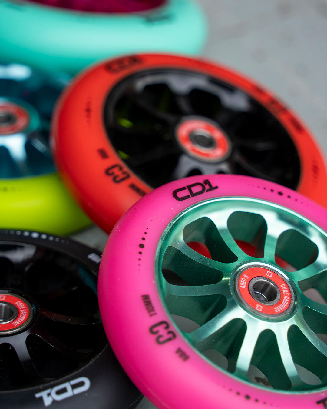 CORE CD1 Spoked Stunt Scooter Wheel 110mm - Pink/Teal 5/5