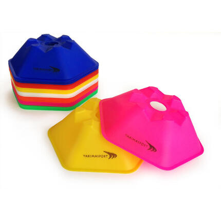 Wysepki grzybki sześciokątne Yakimasport wielofunkcyjne 10szt pachołek, pachołki