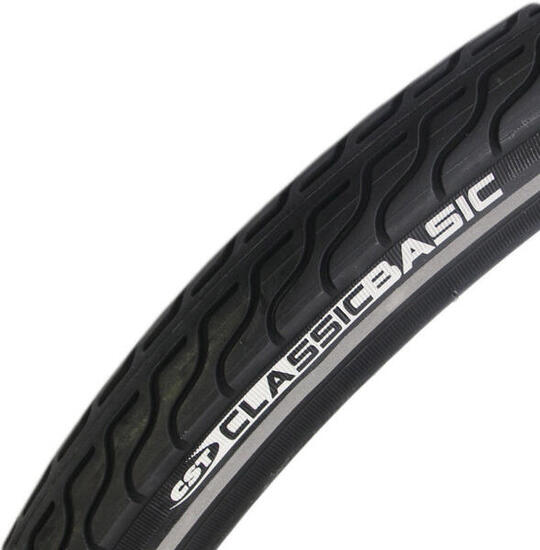 Buitenband Basic 28 x 1½" / 40-635 mm - zwart met reflectie