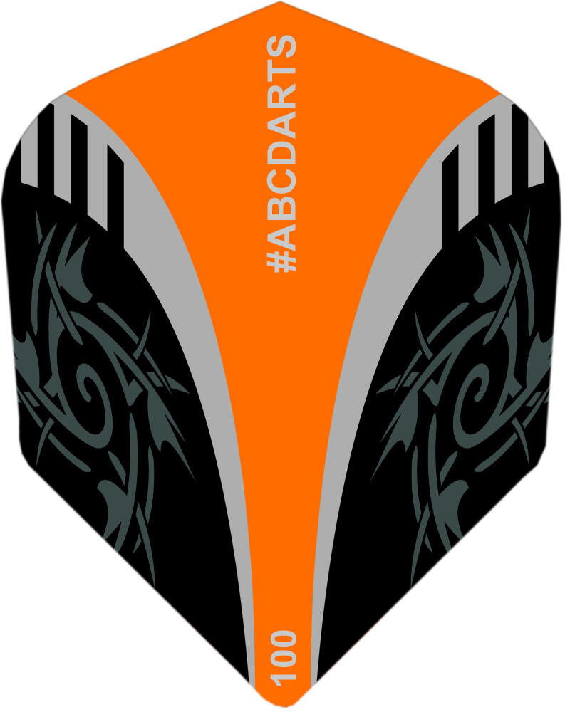 Ailette ABCDarts - Tribal Orange - 8 Lots De 3 Plumes 2/2
