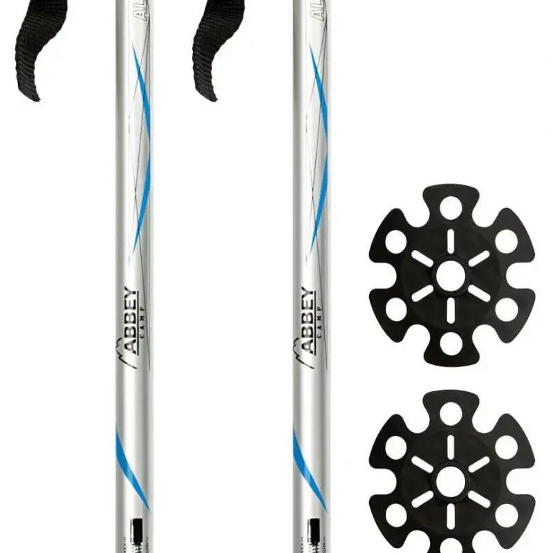 Walking stick set - adjustable 63 - 135 cm - Silver