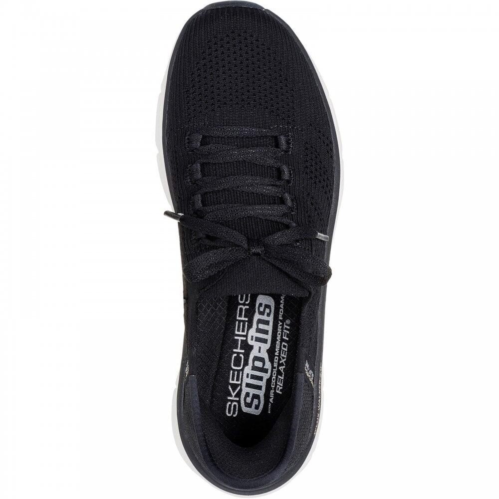 Skechers DLux Walker 2.0 Thrill Movement | Black/Tan | Womens Memory F 5/7