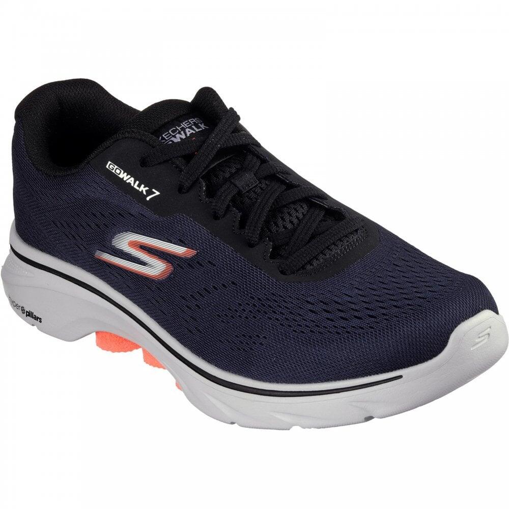 Skechers GO WALK 7 Avalo 2 Navy Black Mens Sporty Mesh Trainers