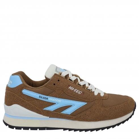 Hi-Tec Silver Shadow | Tan/Mist Blue | Mens Lace-up Trainers COL: Tan/ 7/7