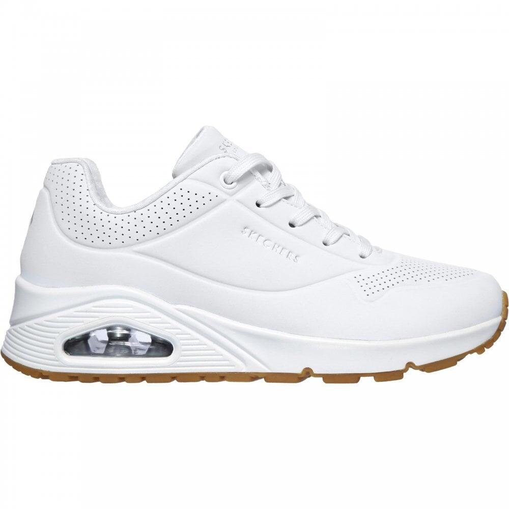 Skechers Uno - Stand on Air | White | Womens Lace-up Fashion Sneaker C 1/7