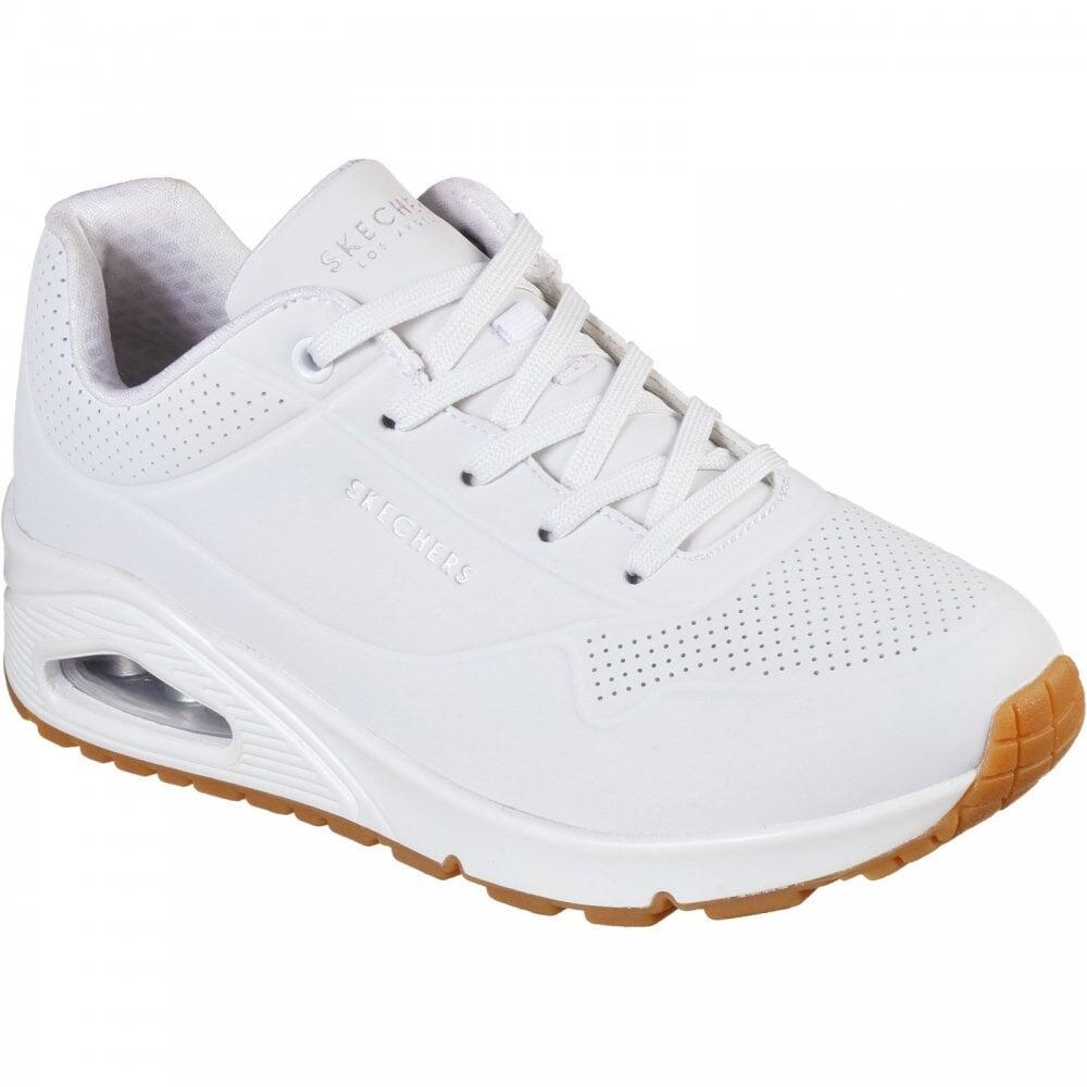 Skechers Uno - Stand on Air | White | Womens Lace-up Fashion Sneaker C 3/7