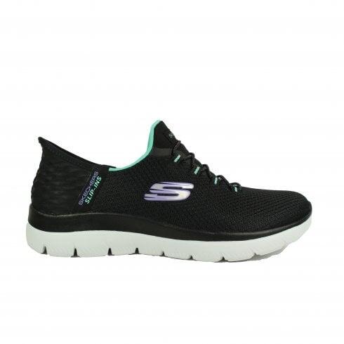 Skechers 150123 BKTQ COL: Black/Turquoise, SIZE: UK 6 7/7
