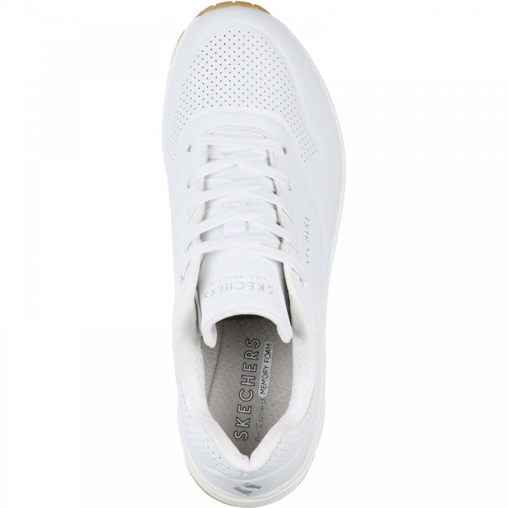 Skechers Uno - Stand on Air | White | Womens Lace-up Fashion Sneaker C 5/7