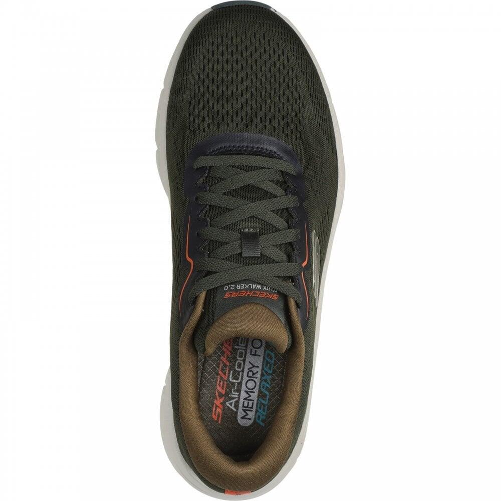 Skechers dlux walker 2 0 trainers col olive orange size uk 10