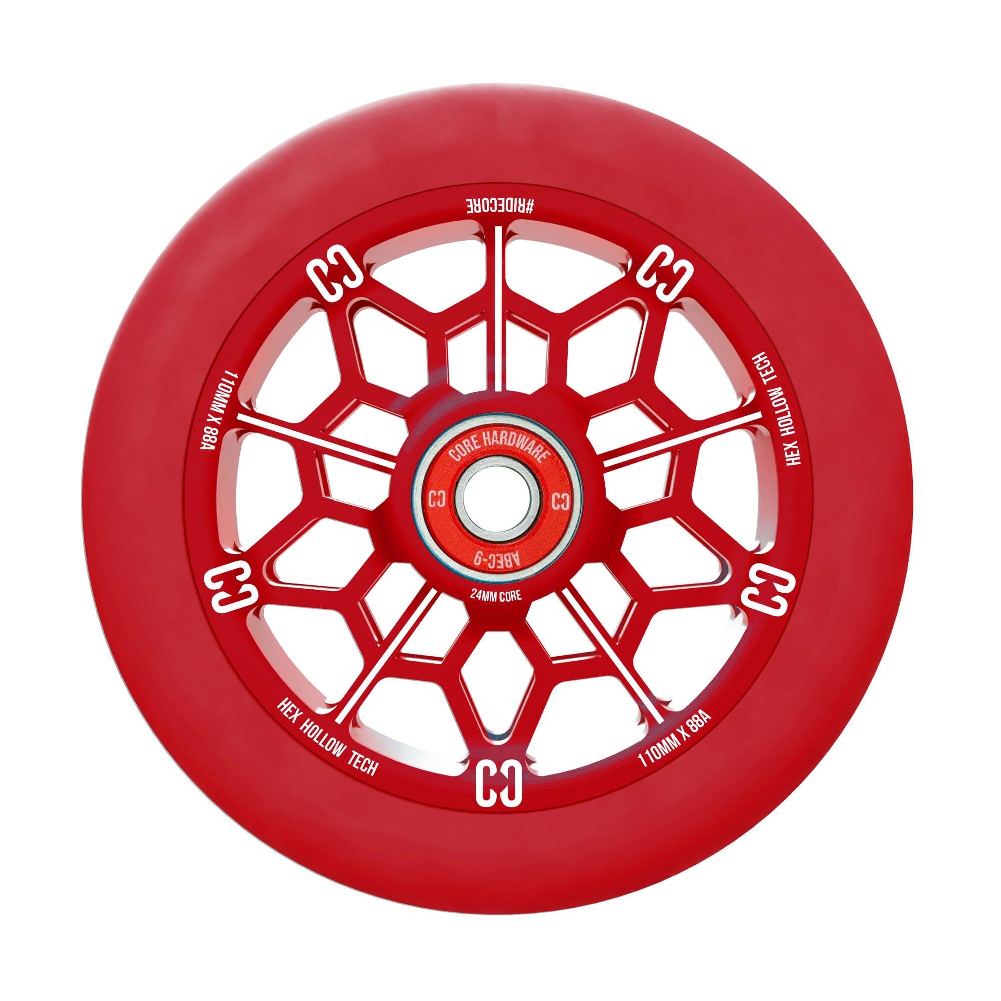CORE Hex Hollow Stunt Scooter Wheel 110mm – Red 4/7