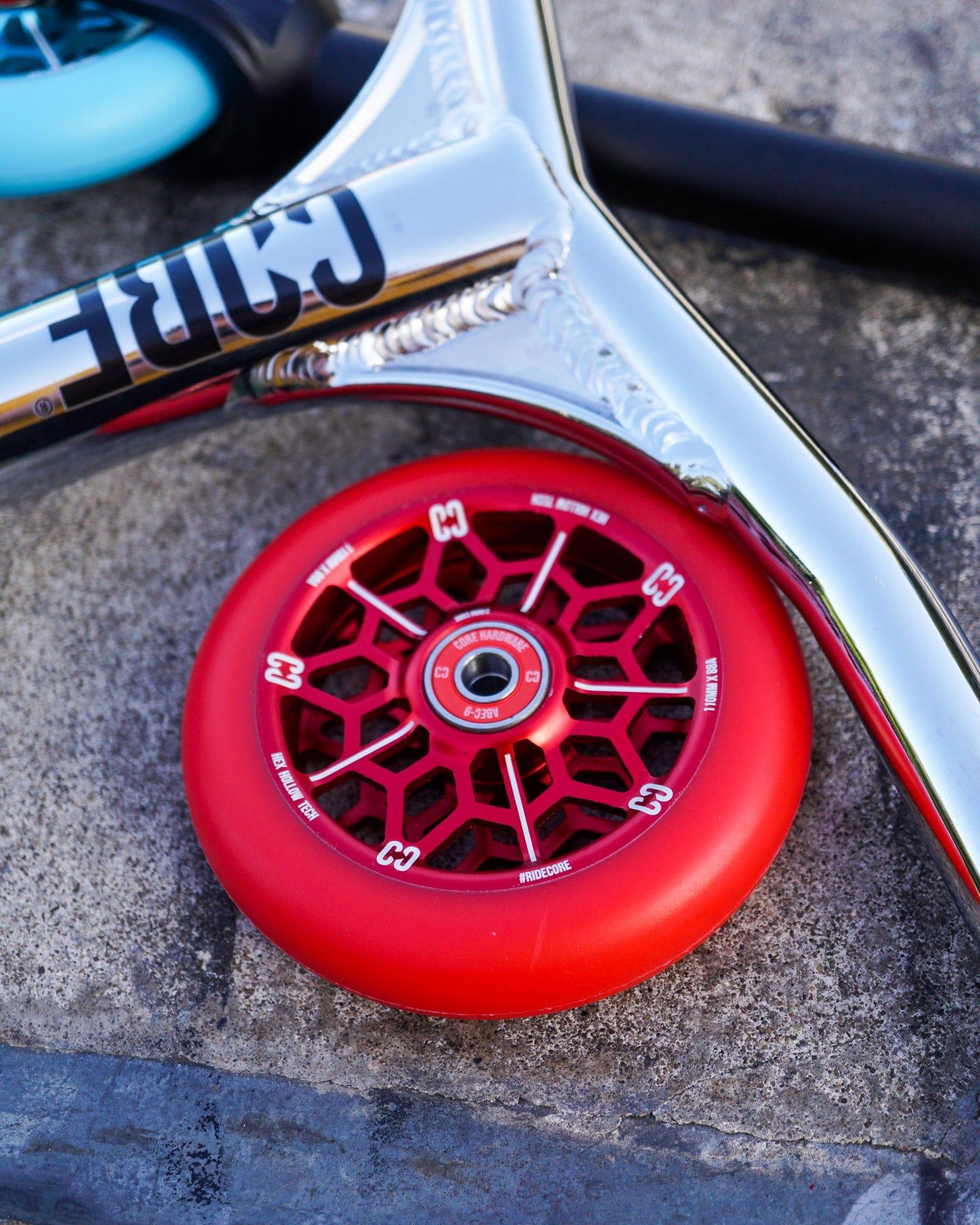 CORE Hex Hollow Stunt Scooter Wheel 110mm – Red 5/7