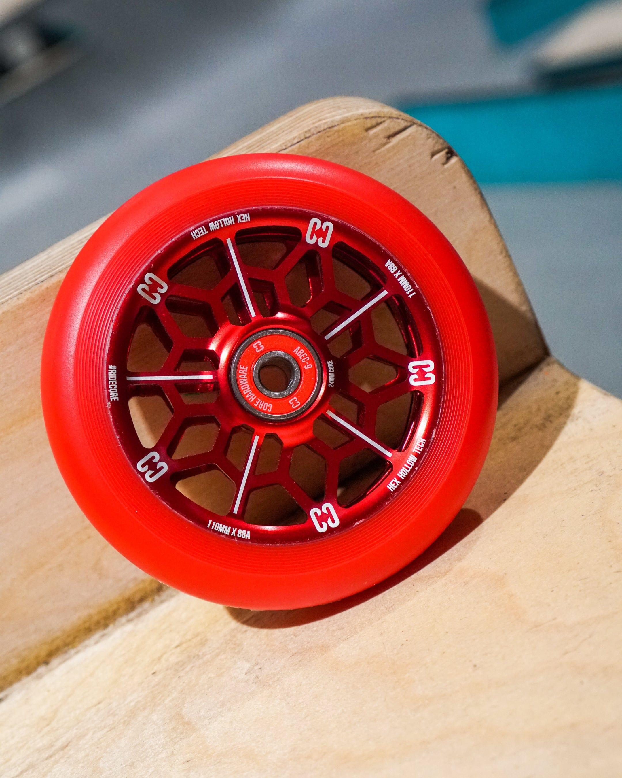 CORE Hex Hollow Stunt Scooter Wheel 110mm – Red 6/7