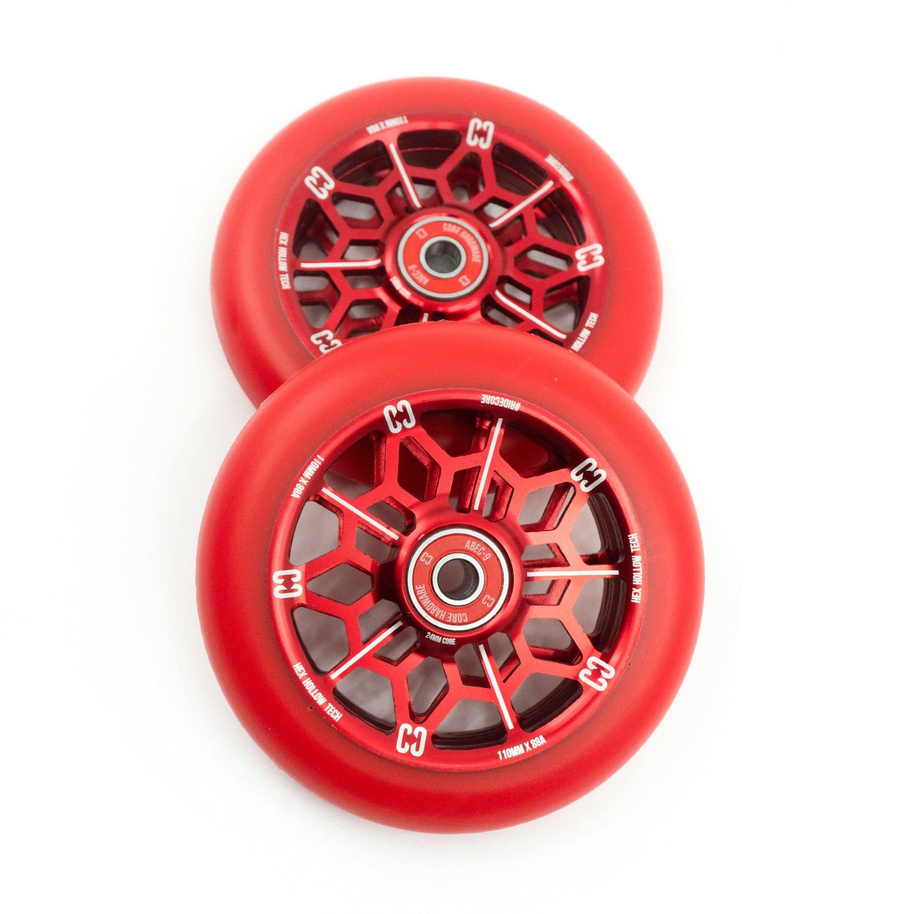 CORE Hex Hollow Stunt Scooter Wheel 110mm – Red 2/7
