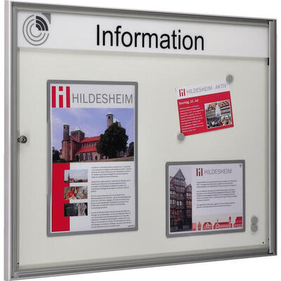 Schaukasten für den Innenbereich 985x760x27 mm Rückwand: Weiß Schulsport Unisex