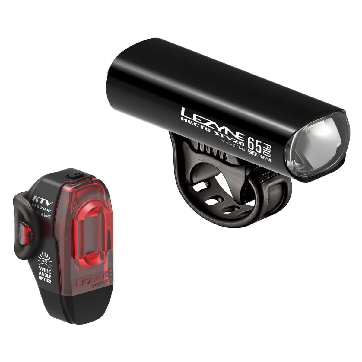 Lezyne - Set D'Éclairage Avant Et Arrière Hecto Drive Pro 65 + Ktv - Éclairage Vélo - Noir - Taille Unique - Decathlon