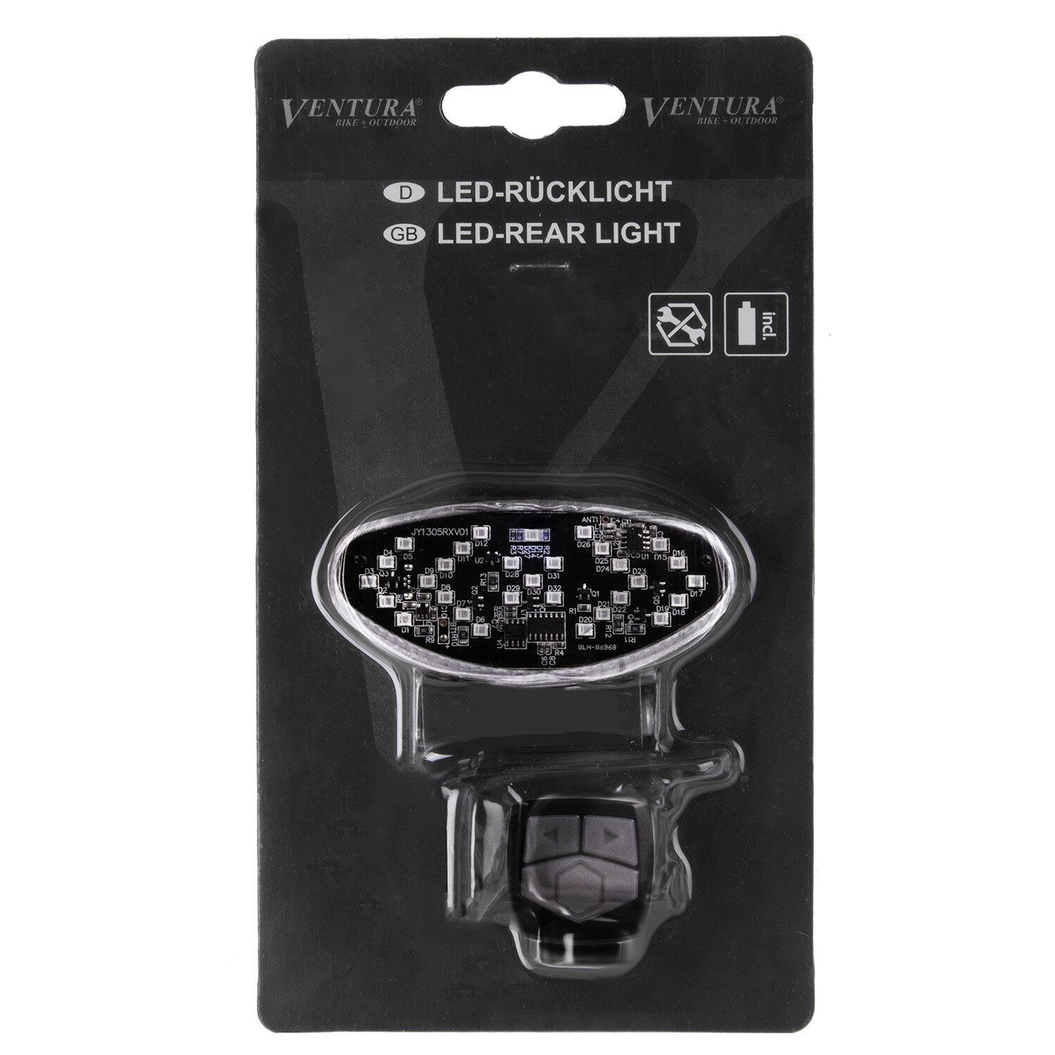 Ventura Rücklicht mit Blinker kabellos 4 Funktionen wiederaufladbar über USB 5/5