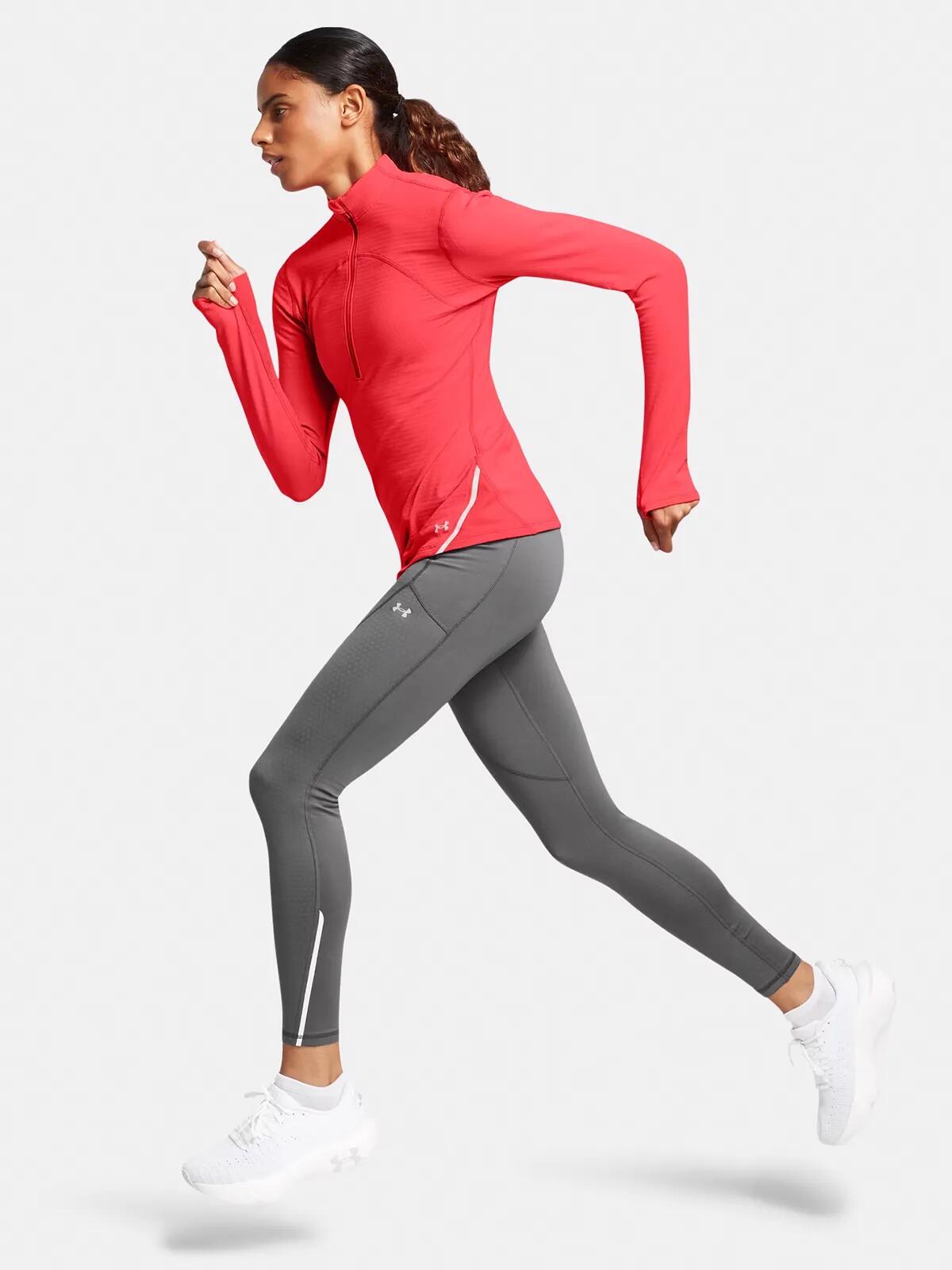 Haut thermique 1/2 Zip Under Armour Vanish Rouge Femme 5/7