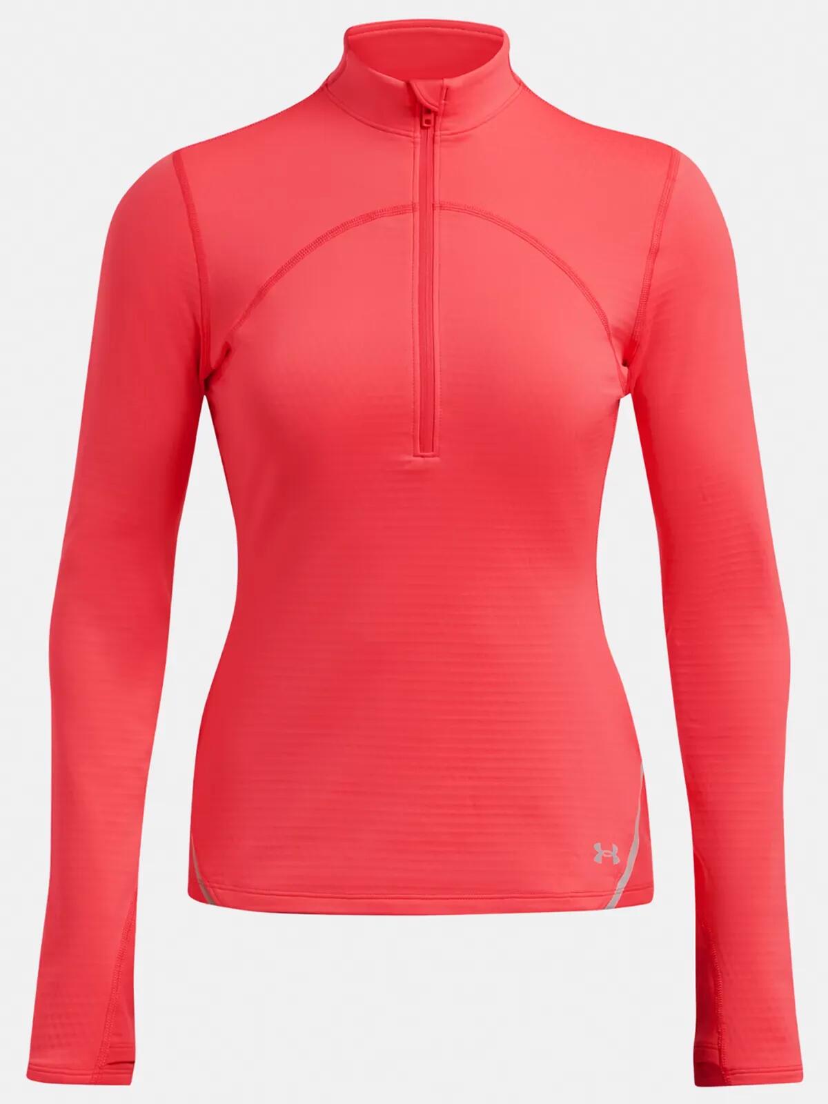 Haut thermique 1/2 Zip Under Armour Vanish Rouge Femme 7/7