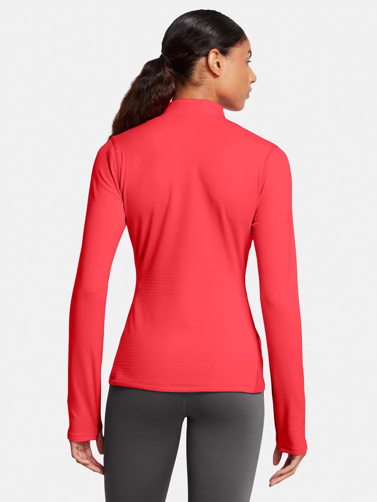 Haut thermique 1/2 Zip Under Armour Vanish Rouge Femme 4/7