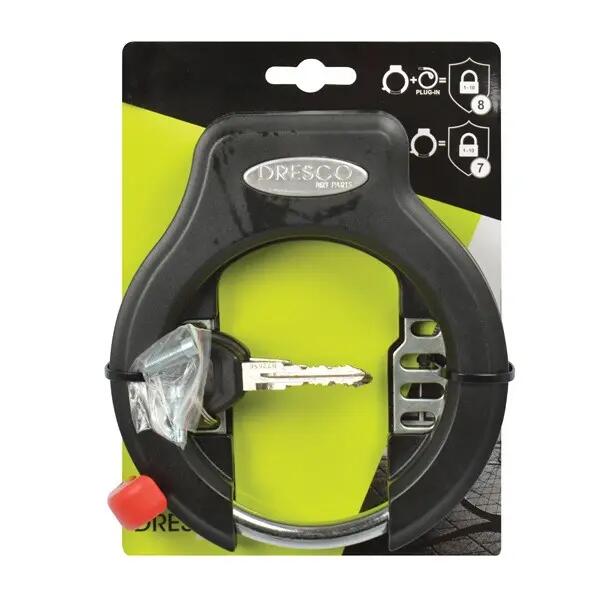 Dresco serrure de sécurité Plug-in 15,8 x 18,9 cm acier inoxydable noir 5/5