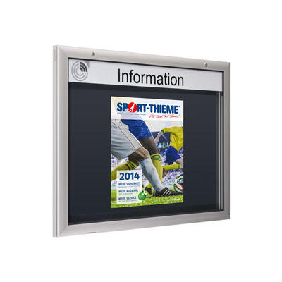 Flachschaukasten Querformat 1380x1025x43 mm Weiß Schulsport Unisex Weiß