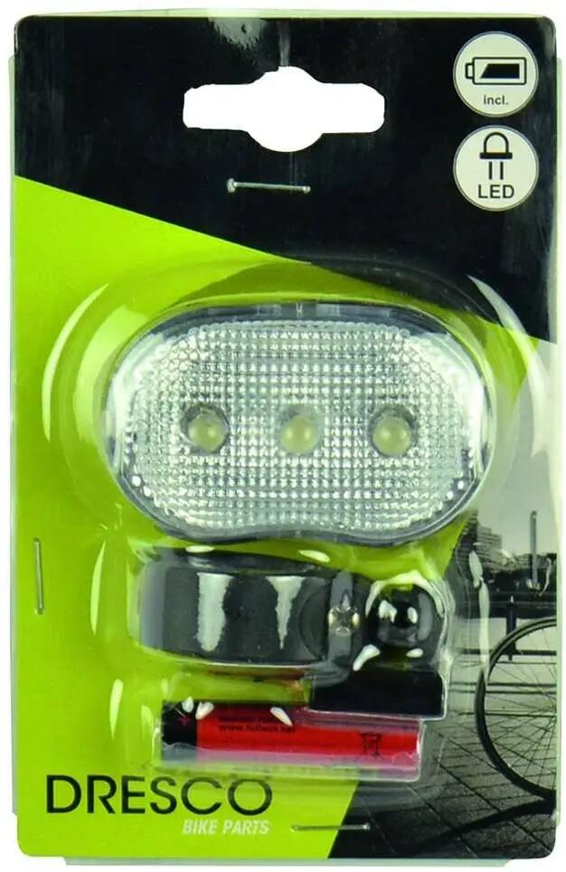 Dresco éclairage avant 3 piles LED noires 3/4