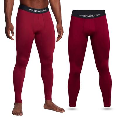 Heren armour compressie leggings (rood)