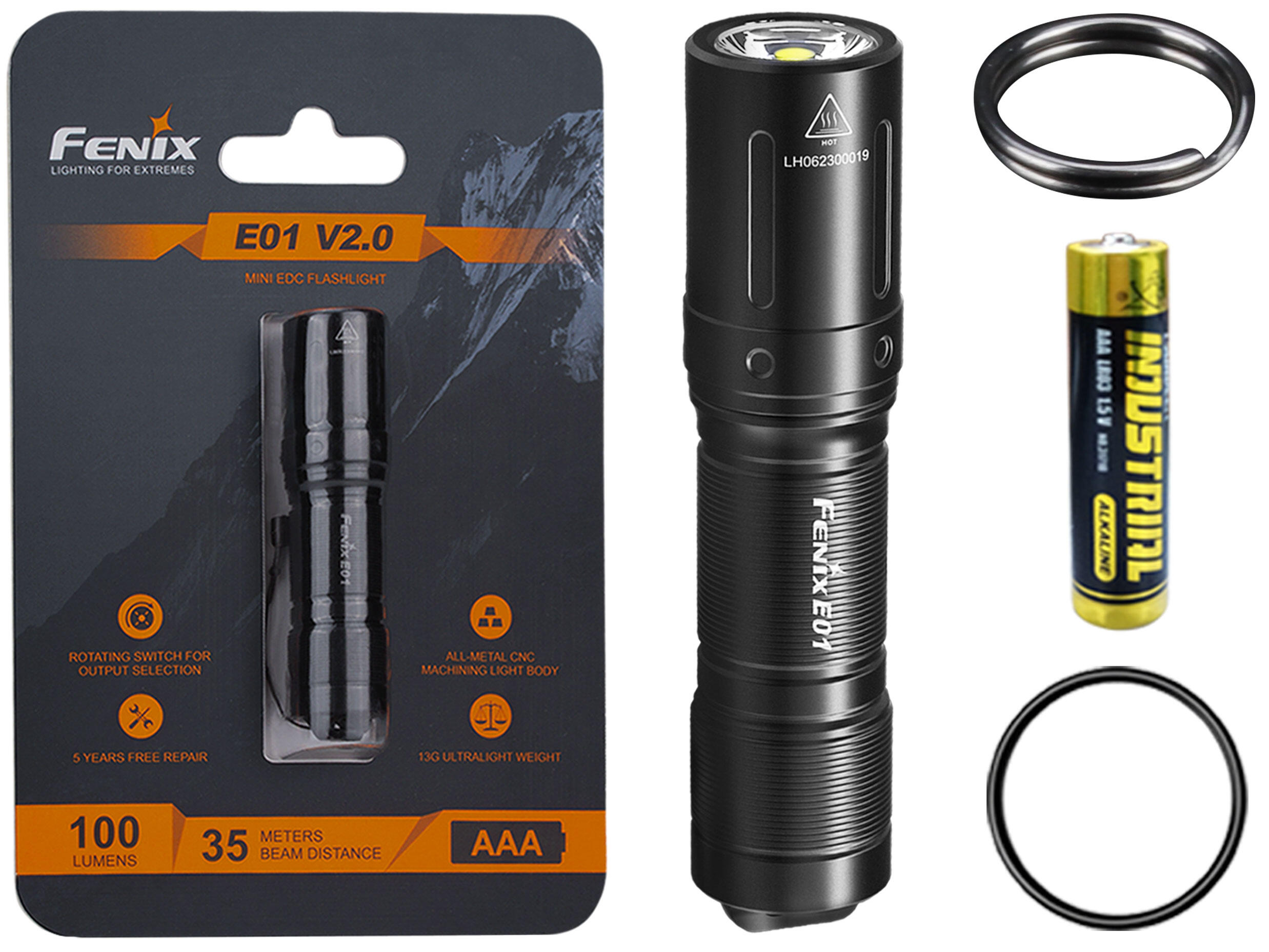 Latarka diodowa Fenix E01 V2.0 czarna 6/6