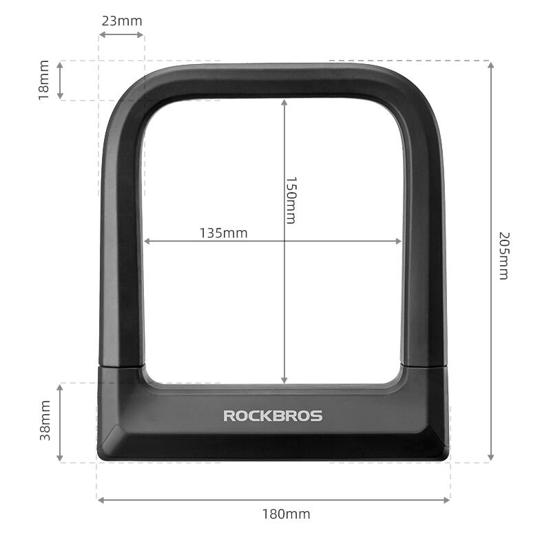 Zapięcie rowerowe stalowe U-lock Rockbros RB621 18mm 6/6
