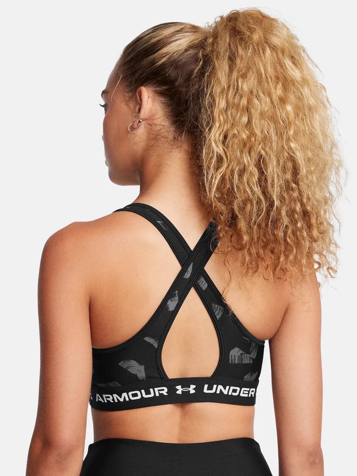 Női Under Armour Crossback Mid Print-BLK melltartó 4/6