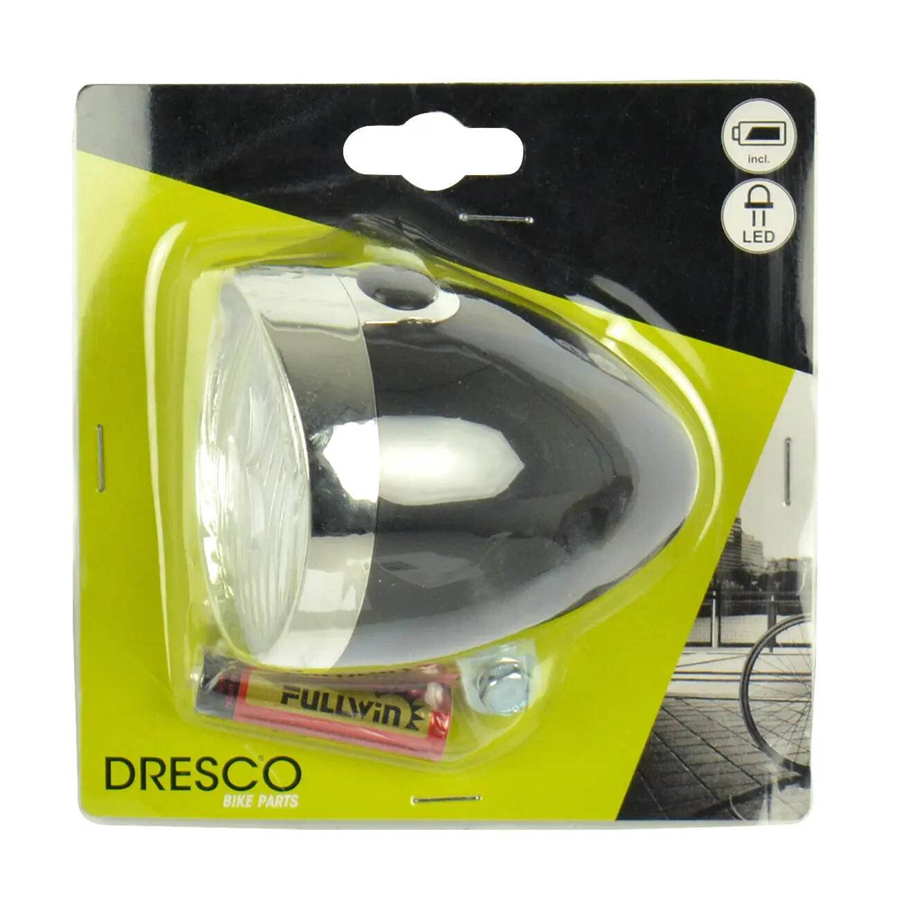 Dresco feu avant Classic 3 led batterie noir 3/5