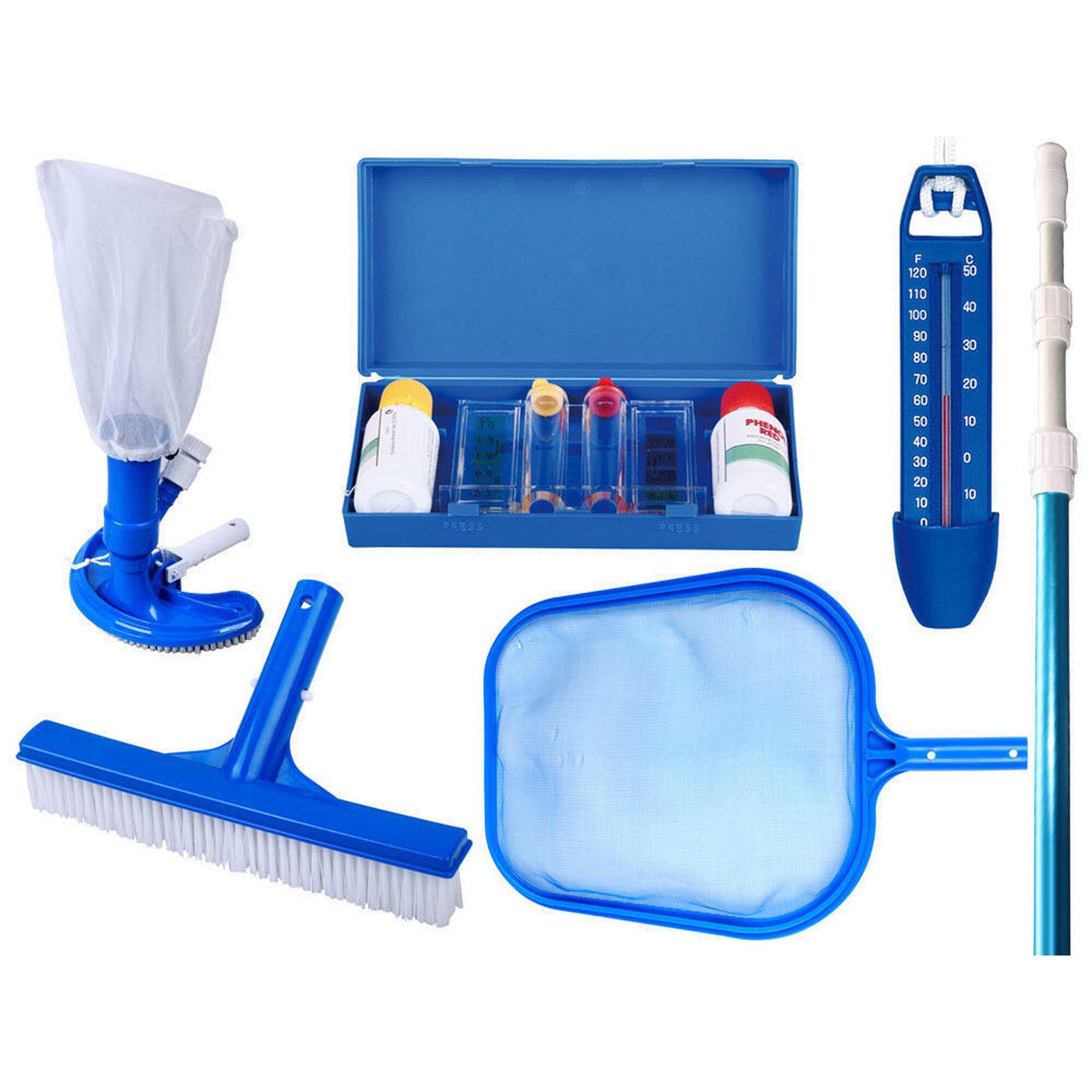 Habitat Et Jardin - Kit Matériel D'Entretien Complet - Kit D'Entretien Piscine - Bleu - Taille Unique - Decathlon