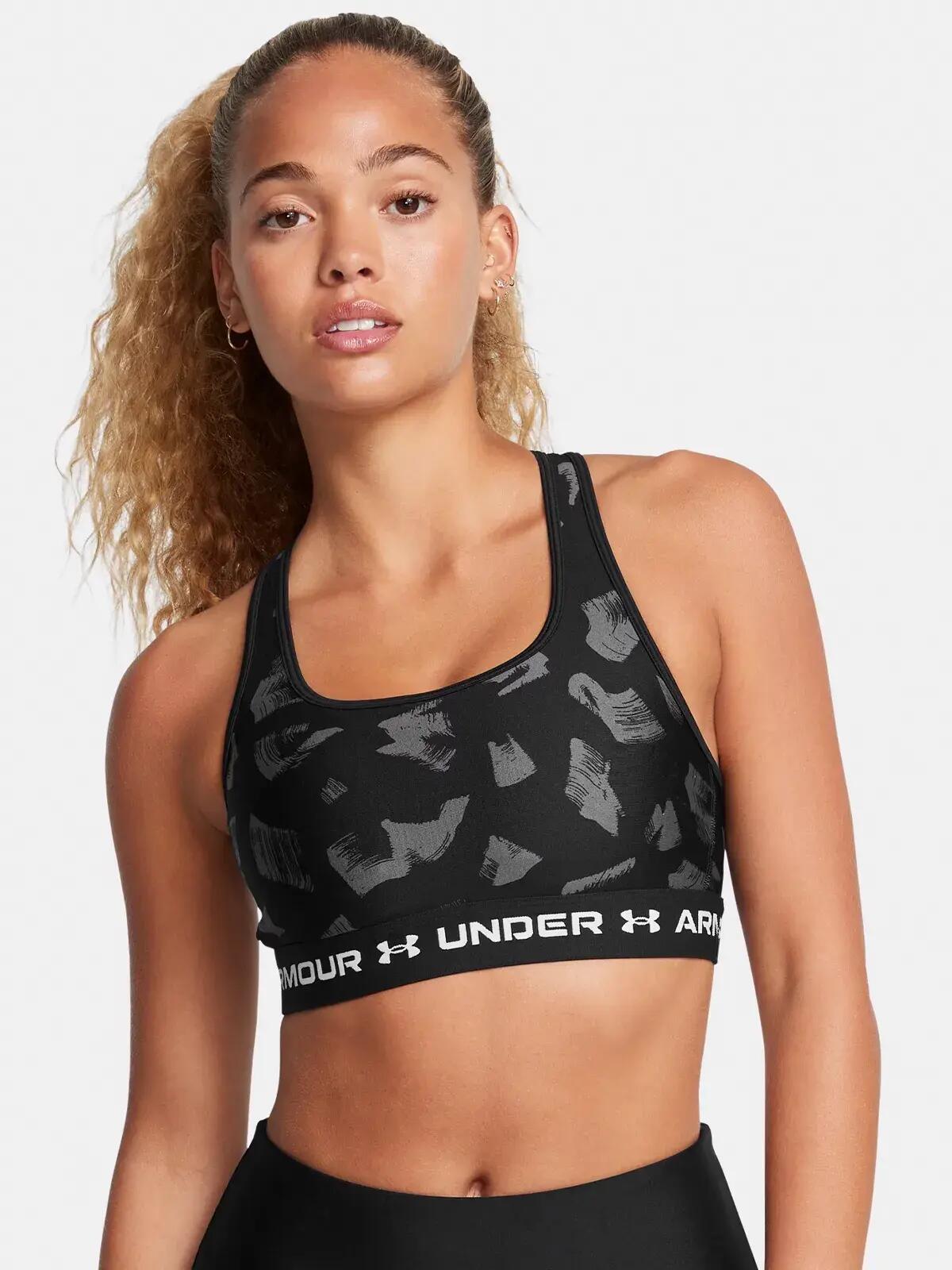 Női Under Armour Crossback Mid Print-BLK melltartó 3/6