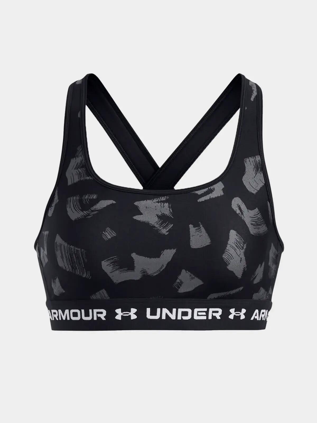 Női Under Armour Crossback Mid Print-BLK melltartó 5/6