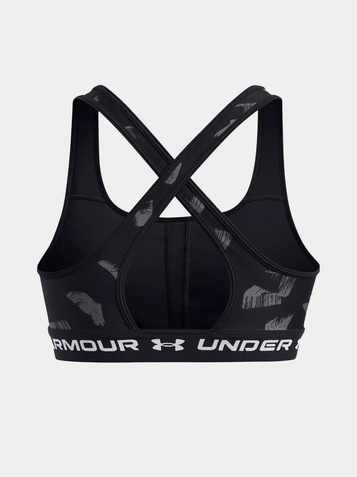 Női Under Armour Crossback Mid Print-BLK melltartó 6/6