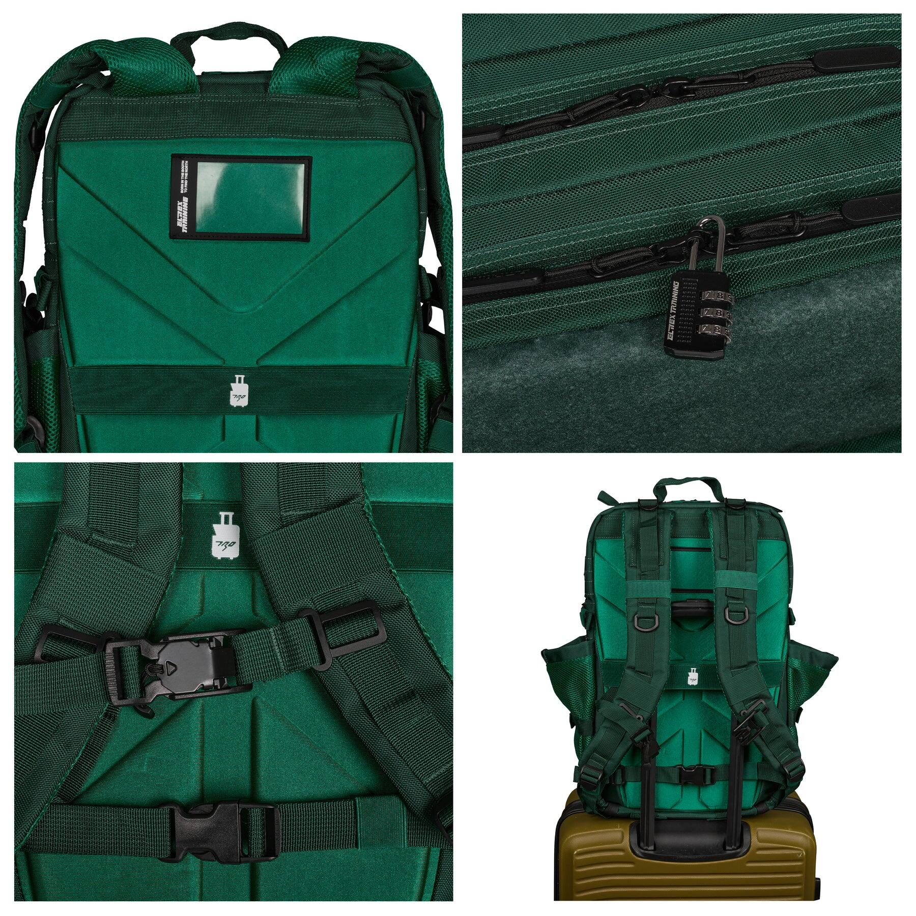 Mochila Elitex V2 Dust Green 45L Cabina Entrenamiento Repelente Agua 2/8