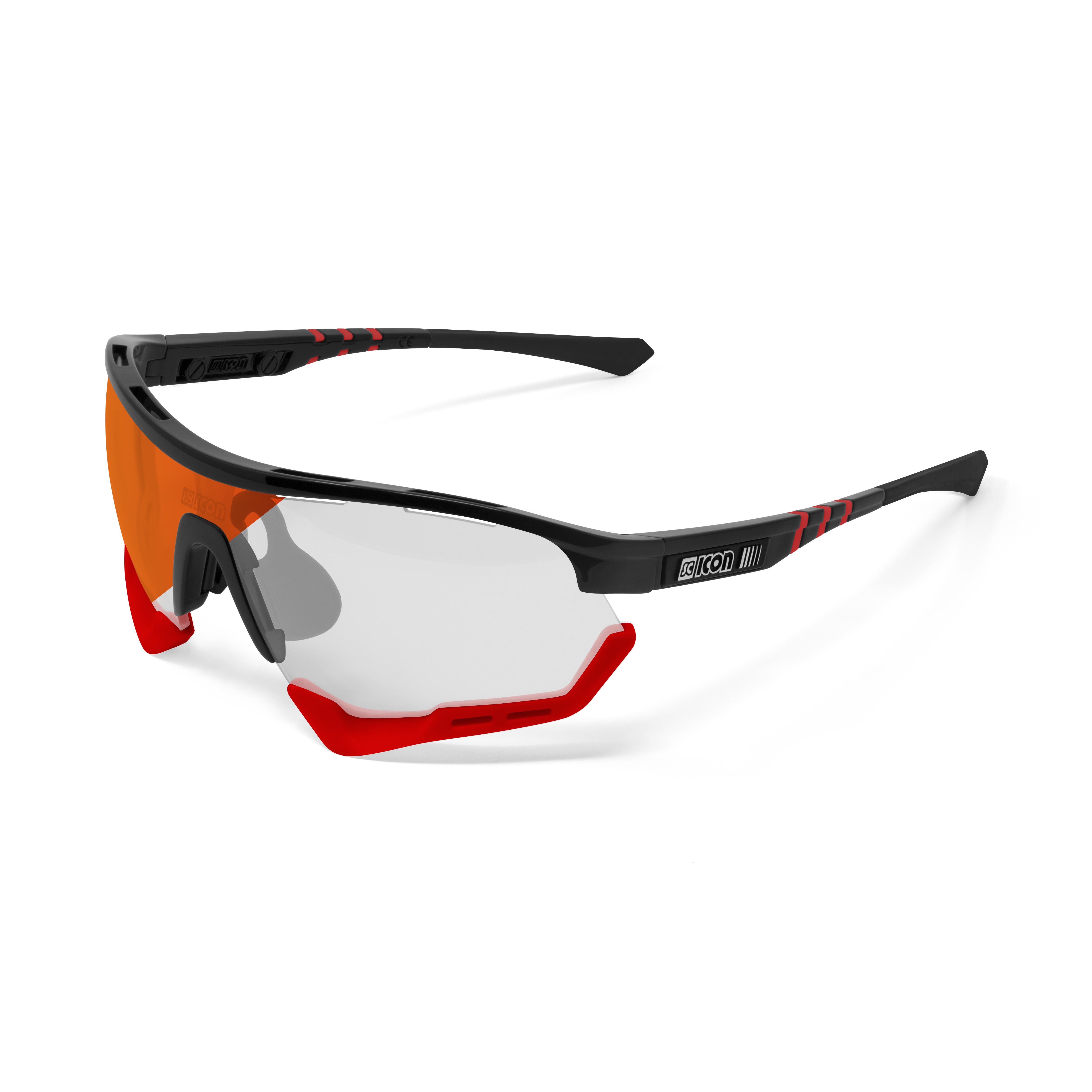 Scicon Sports - Aerotech Scn Xt Photochromic Xl Lunettes De Soleil De Performance Sportive - Lunettes De Soleil - Rouge - Taille Unique - Decathlon