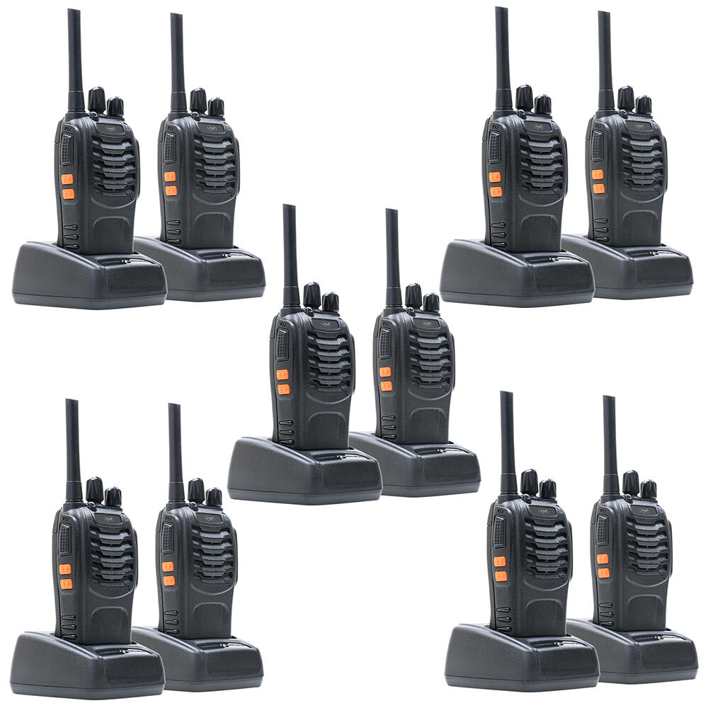 Pacote 10 PNI PMR R40 PRO Rádio, baterias, carregadores e fones de ouvido incluí