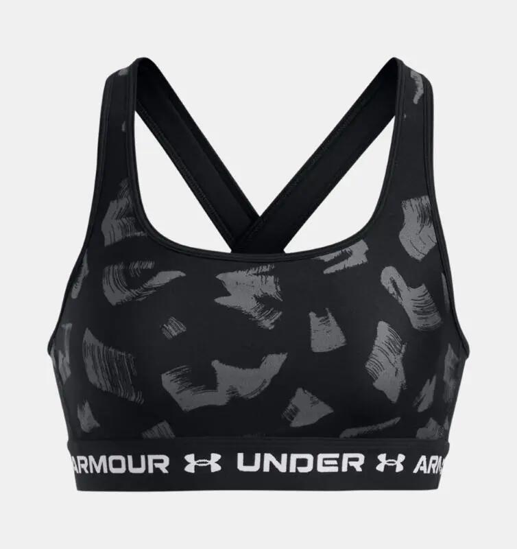 Női Under Armour Crossback Mid Print-BLK melltartó 1/6