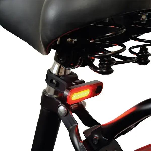 Dresco feu arrière COB led USB rechargeable noir/rouge 3-pièces 3/5